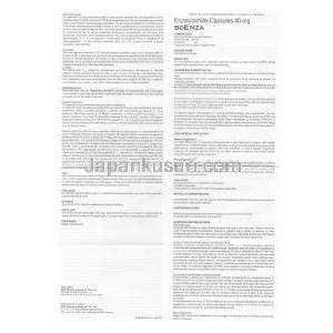 ビーデンザ, エンザルタミド カプセル 40mg,　商品説明書 1/2